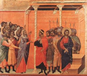 Duccio Di Buoninsegna - Christ Accused by the Pharisees