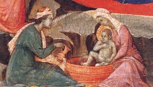 Duccio Di Buoninsegna - Nativity (detail)