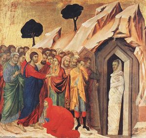 Duccio Di Buoninsegna - Resurrection of Lazarus