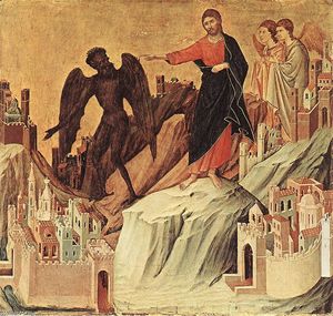 Duccio Di Buoninsegna - Temptation on the Mount