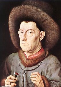 Jan Van Eyck - Portrait of a Man with Carnation