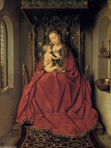 Jan Van Eyck - Suckling Madonna Enthroned