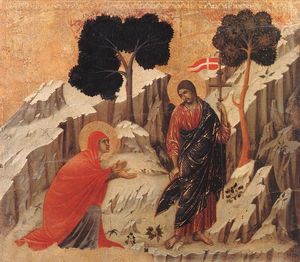 Duccio Di Buoninsegna - Appearence to Mary Magdalene (Noli me tangere)