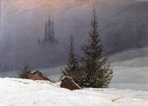 Caspar David Friedrich - Winter Landscape with Church