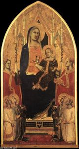 Taddeo Gaddi - Madonna and Child Enthroned with Angels and Saints