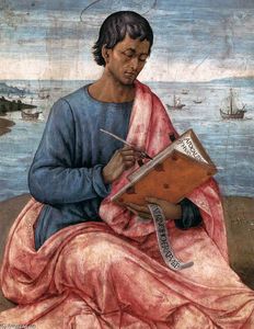 Domenico Ghirlandaio - St John the Evangelist on the Island of Patmos (detail)