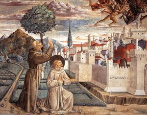 Benozzo Gozzoli - Scenes from the Life of St Francis (Scene 6, north wall)
