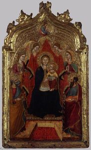 Gregorio Di Cecco - Madonna Enthroned with Angels and Saints