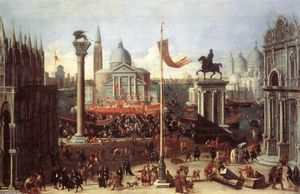 Joseph The Younger Heintz - Imaginary Scene with Venetian Buildings