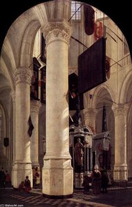 Gerard Houckgeest - The Nieuwe Kerk in Delft with the Tomb of William the Silent
