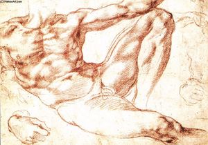 Michelangelo Buonarroti - Study for Adam