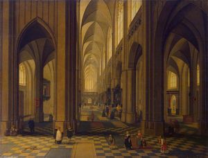 Peeter Neeffs The Younger - Interior of the Antwerp Cathedral