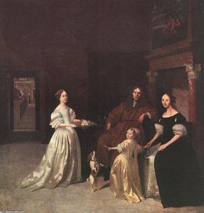 Jacob Ochtervelt - A Family Group