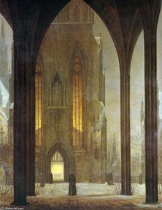 Ernst Ferdinand Oehme - Cathedral in Winter