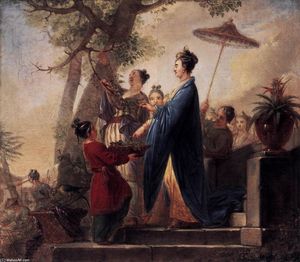 Bernhard Rode - The Empress of China Culling Mulberry Leaves