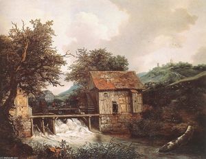 Jacob Isaakszoon Van Ruisdael (Ruysdael) - Two Watermills and an Open Sluice near Singraven
