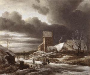 Jacob Isaakszoon Van Ruisdael (Ruysdael) - Winter Landscape