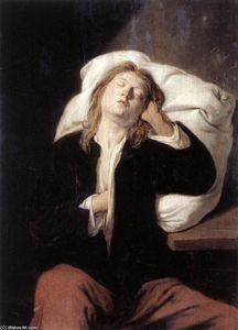 David The Younger Ryckaert - Man Sleeping