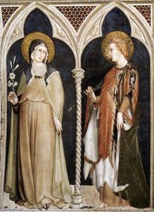 Simone Martini - St Clare and St Elizabeth of Hungary