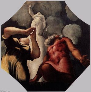 Tintoretto (Jacopo Comin) - Deucalion and Pyrrha Praying before the Statue of the Goddess Themis