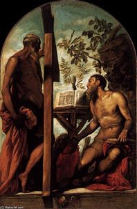 Tintoretto (Jacopo Comin) - St Jerome and St Andrew