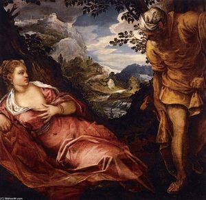Tintoretto (Jacopo Comin) - The Meeting of Tamar and Judah