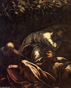 Tintoretto (Jacopo Comin) - The Prayer in the Garden (detail)