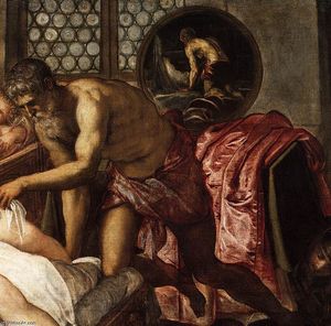 Tintoretto (Jacopo Comin) - Venus, Mars, and Vulcan (detail)