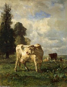 Constant Troyon - Cows in the Field