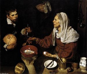 Diego Velazquez - Old Woman Frying Eggs