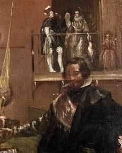 Diego Velazquez - Prince Baltasar Carlos with the Count-Duke of Olivares at the Royal Mews (detail)