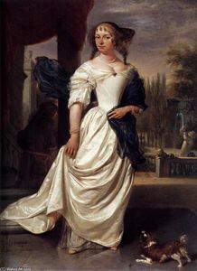 Johannes I Verkolje - Portrait of Margaretha Delff, Wife of Johan de la Faille