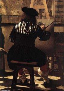Johannes Vermeer - The Art of Painting (detail) (8)