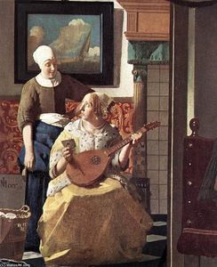 Johannes Vermeer - The Love Letter (detail)