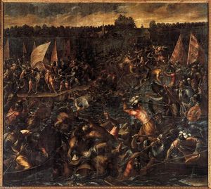 Andrea Vicentino - King Pippin's Army Trying to Reach Venice