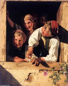 Ferdinand Georg Waldmuller - Children at the Window