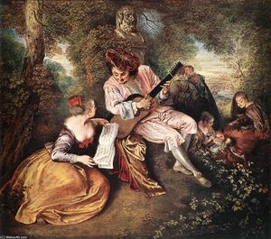 Jean Antoine Watteau - -La gamme d-amour- (The Love Song)