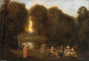 Jean Antoine Watteau - Gathering in the Park