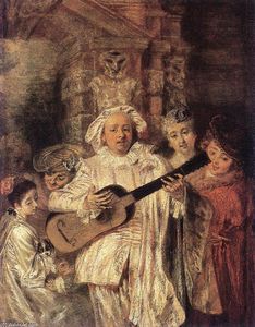 Jean Antoine Watteau - Gilles and his Family