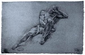Giovanni Ambrogio Figino - Sleeping Nude Figure