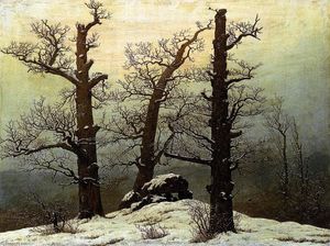 Caspar David Friedrich - Dolmen in the Snow - (buy paintings reproductions)