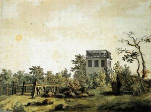 Caspar David Friedrich - Landscape with Pavilion