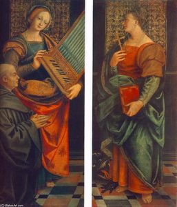 Gaudenzio Ferrari - St Cecile with the Donator and St Marguerite
