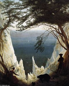  Oil Painting Replica Chalk Cliffs on Rügen, 1818 by Caspar David Friedrich (1774-1840, Germany) | WahooArt.com