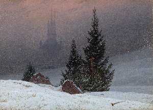 Caspar David Friedrich - Winter Landscape - (buy oil painting reproductions)