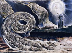 William Blake - The Lovers- Whirlwind, Francesca da Rimini and Paolo Malatesta