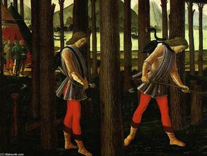 Sandro Botticelli - The Story of Nastagio degli Onesti (detail of the first episode)