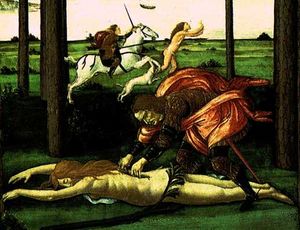 Sandro Botticelli - The Story of Nastagio degli Onesti (detail of the second episode)