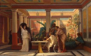 Gustave Clarence Rodolphe Boulanger - Theatrical Rehearsal in the House of an Ancient Rome Poet
