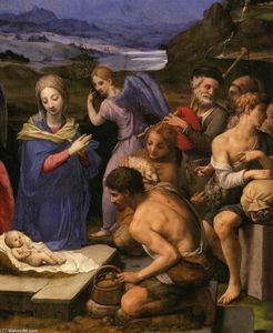 Agnolo Bronzino - Adoration of the Shepherds (detail) (11)